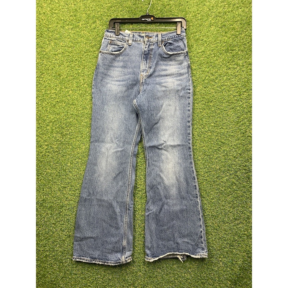 Levis Jeans Womens 28 x28 70s High Rise Flare Classic Retro Medium Wash Bell Y2K